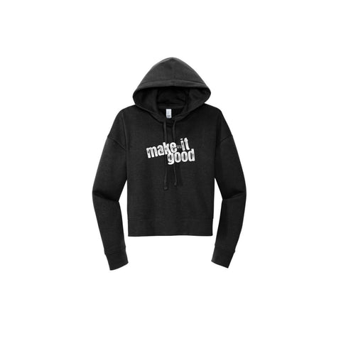 Embroidered Signature Women's Cropped Hoodie
