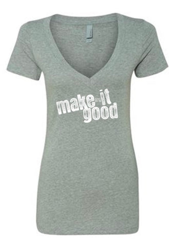 Signature Ladies Fitted V-Neck T-Shirt