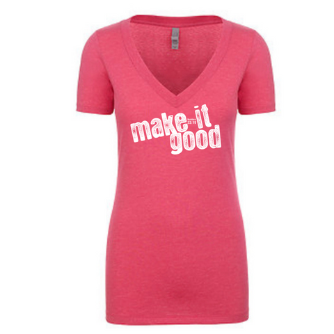 Signature Ladies Fitted V-Neck T-Shirt